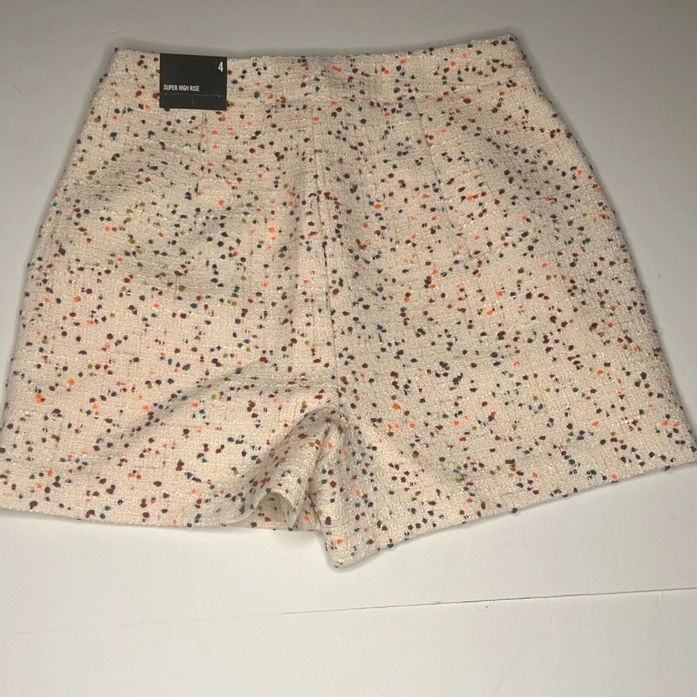 Express Cream Tweed Skirt with Colorful Accents - Picture 6 of 8